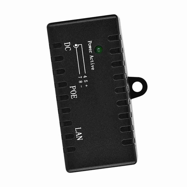 Poe Splitter Power, Adaptador de Inyector para Red Lan Inyector Poe 48v Sobre Adaptador Ethernet Negro