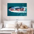 thumbnail image 2 of Elephant Stock Metal Ship Wall Art - Horizontal Canvas Wall Art - Living Room Wall Decor - Transportation Canvas - Pink And Teal Decor - 45" x 30", 2 of 4