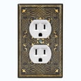 thumbnail image 1 of Metal Light Switch Plate Outlet Cover (French Victorian Frame - Single Duplex), 1 of 2