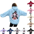 thumbnail image 4 of Quealent Women's Zip Up Hoodies Oversized Fleece Long Tunic Sweatshirts Casual Fall Jacket Coat with Pocket Dark Gray for Size XXL, 4 of 8