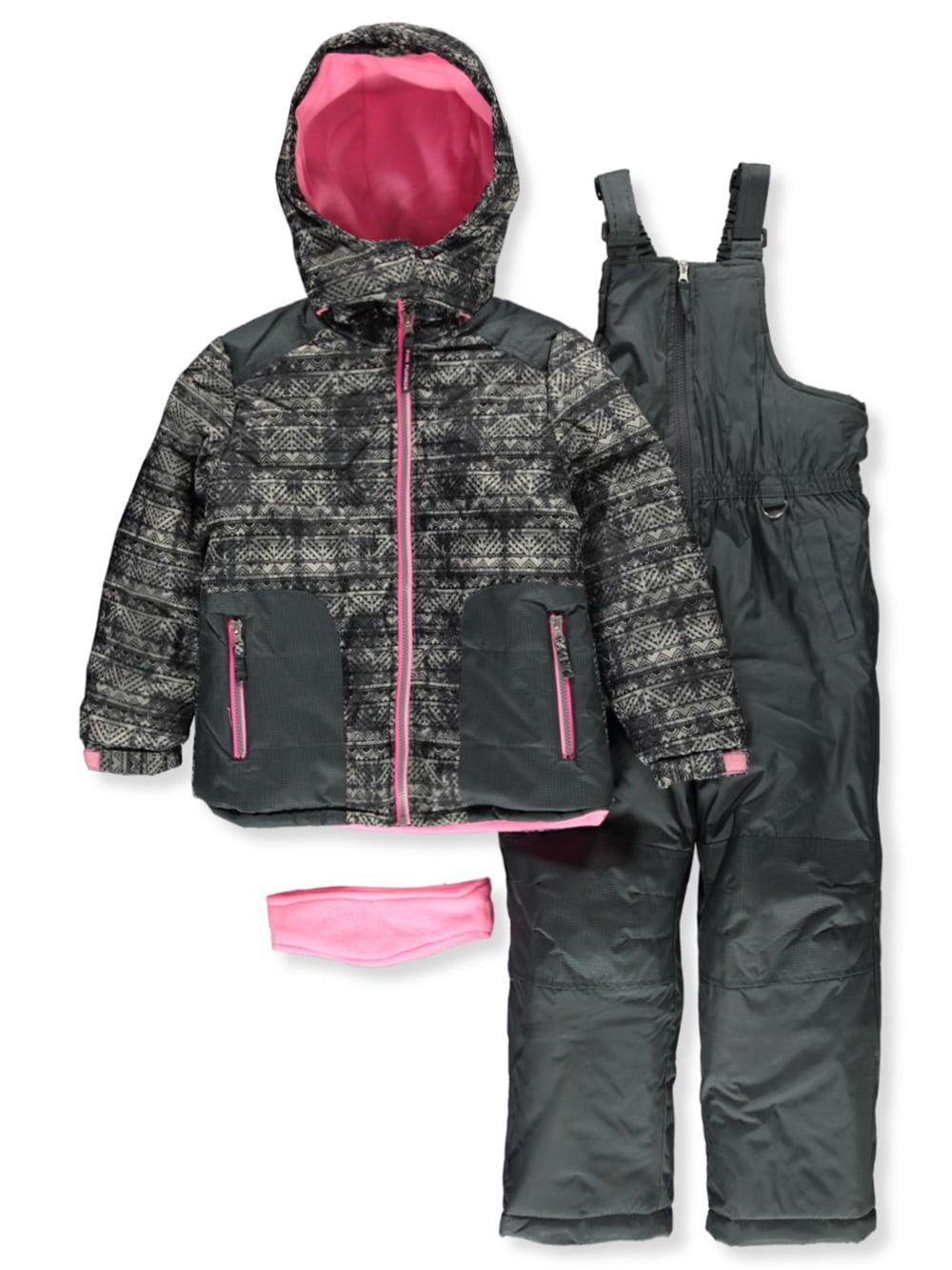 Pink Platinum Girls Dye Pattern 3-Piece Snowsuit