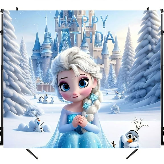 One Elsa background is suitable for indoor, outdoor and garden decoration, and is ideal for birthday parties, winter, New Year, Valentine's Day, Ramadan and Easter holiday decorations