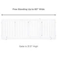 Arf Pets Free Standing White Dog Gate W/ 4 Panels & Door, 80" Wide, 31.