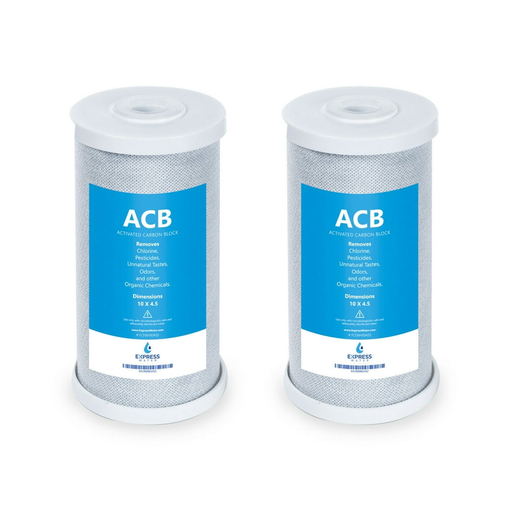 Express Water 2 Pack Big Blue Filter Activated Carbon Block Replacement Filter ACB Large