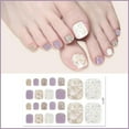 thumbnail image 1 of 22Pcs/Sheet Removable Toe Nail Fake Nail Art Fake Nails French Nails Nail Mani Press Set, 1 of 8