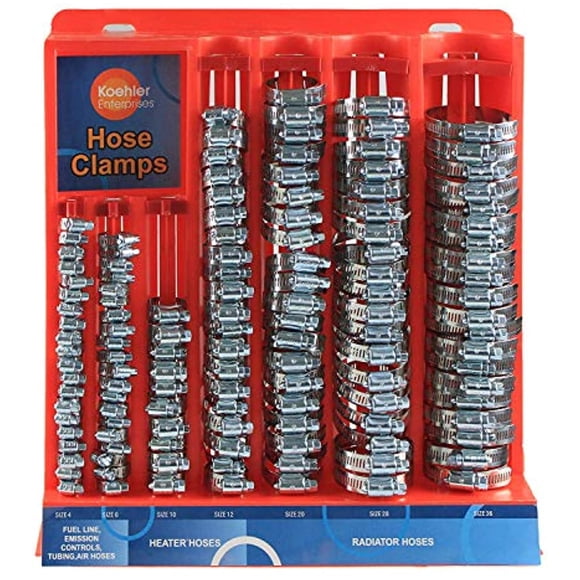 Koehler Enterprises KEDIS220 2200 Piece Hose Clamp Set in Mountable Rack