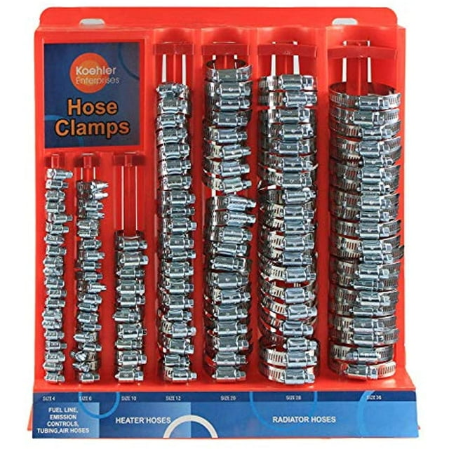 Koehler Enterprises KEDIS220 2200 Piece Hose Clamp Set in Mountable Rack