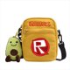 thumbnail image 3 of Roblox bolso de hombro periférico de juego, bolsa de lona oblicua de dibujos animados, bolsa cuadrada pequeña para estudiantes, regalo de cumpleaños para niñas y niños, 3 of 4