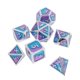 thumbnail image 5 of de dados poliédricos de 7 piezas de aleación de zinc de 7 piezas para mazmorras y dragones, de dado, enseñanza de matemáticas D morado Hugo Lote de dados poliédricos, 5 of 7