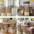 thumbnail image 6 of NANAHuang High Stretch Dining Room Chair Covers with Skirt Easy Fit Removable Spandex Kitchen Parson Chair Slipcovers Washable Chair Protector for Wedding Party Banquet Hotel(Set of 6,Green), 6 of 6