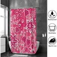 thumbnail image 4 of FREEAMG Bath Curtains Shower Curtain Strawberry Butterfly Flowers Pink Bathroom Waterproof Machine Washable 66x72 inch, 4 of 5