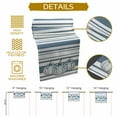 thumbnail image 5 of Blue Polka Dot Stripe Pumpkin Cotton Linen Table Runner, Washable Table Runners for Kitchen, Dining Room, Holiday, Home Party Table Decor, 13x60 Inches, 5 of 9