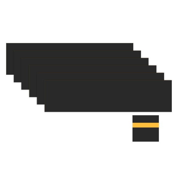 Uxcell 6-Pack Name Plate Engraving Blanks 1.3mm Thick 8x2 Inch Black/Gold