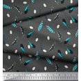 thumbnail image 2 of Soimoi Gray polyester Crepe Fabric Dot & Feather Print Fabric by Yard 42 Inch Wide, 2 of 3