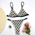 thumbnail image 2 of Women‘s Bikini Ribbed Leopard Snakeskin V-Notch Swimsuit Hig Cut Animal Print Bikini Swimsuit Set For Women, 2 of 6