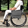 thumbnail image 2 of MUSEYA Wheelchair Pouch Bag 600D Polyester Storage for Daily Use Grey 1Pack, 2 of 8
