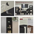 thumbnail image 3 of LEDREM 3-Tier Bookshelf with Adjustable Open Shelves, Tall Bookcase Space-Saving for Living Room Home Office, Ebony Black, 3 of 8