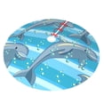 thumbnail image 2 of Kll 30" Christmas Tree Skirt Dolphin Xmas Tree Skirts Mat For New Year Xmas Holiday Party Indoor Outdoor Home Decoration, 2 of 9