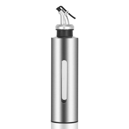

Tssuoun Portable Kitchen Stainless Bottle Leak-proof Vinegar Sauce Holder Dispenser Visual Empty Can Gift Seasoning Baking 290ml