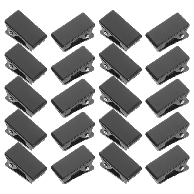 20 clips adhesivos autoadhesivos para pared, ideales para fotos y pósteres. Pinza adhesiva negra para colgar cuadros y archivos de oficina. Fácil de usar.