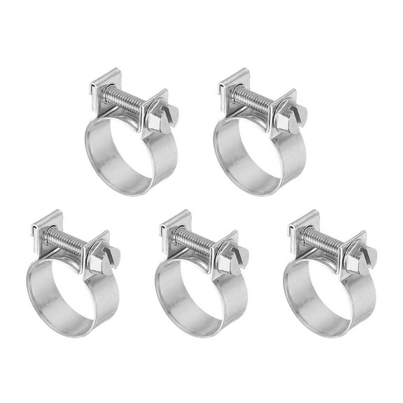 Uxcell Mini Fuel Injection Hose Clamps Stainless Steel Adjustable Clamp 18-20mm