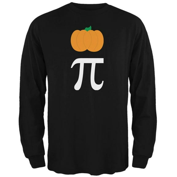 Halloween Math Pi Costume Pumpkin Day Mens Long Sleeve T Shirt Black MD