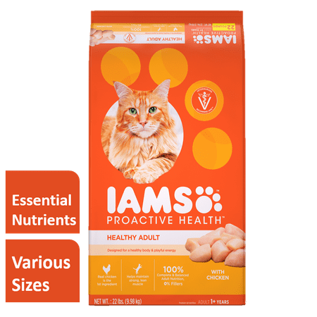 Iams Proactive Health Healthy Adult with Chicken Dry Cat Food, 22 (Best Price Iams Cat Food)