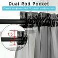 thumbnail image 5 of Taupe R64 1 panel solid lined foam backing blackout window curtain treatment drape rod pocket matte smooth fabric 37"wide x95"long, 5 of 5
