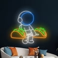 thumbnail image 5 of Handmadetneonsign Astronaut Lifting Tacos Neon Sign, Astronaut Taco LED Light, Astronaut Led Sign, 5 of 5