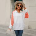 thumbnail image 3 of Vedolay Pullover Sweaters for Women Sweater 2023 Long Sleeve Ribbed Knit Loose Oversized Pullover Sweaters,Orange M, 3 of 5