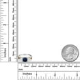 thumbnail image 4 of Gem Stone King 925 Silver and 10K Yellow Gold 3-Stone Ring Cushion Sapphire Half Moon Moissanite (1.99 Carat Cttw) (Size 6), 4 of 4