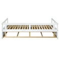 thumbnail image 4 of Hassch Wooden Daybed & Trundle Bed with Two Storage Drawers, Extendable Daybed Sofa Bed, White, 4 of 10