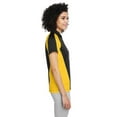 thumbnail image 3 of Harriton M385W Women's Advantage Snag Protection Plus IL Colorblock Polo-Black/ Sunray Yellow/ Dark Charcoal-2XL, 3 of 3