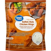 Great Value Buffalo Style Fully Cooked Chicken Wings, 22 oz