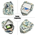 thumbnail image 5 of Quilted Backpack Fashion Backpack 10.23*5.11*12.59 Inch Women's Fashion Backpack Picnic Shopping Travel Out Sports backpack Beautiful Cartoon Mermaid, 5 of 7