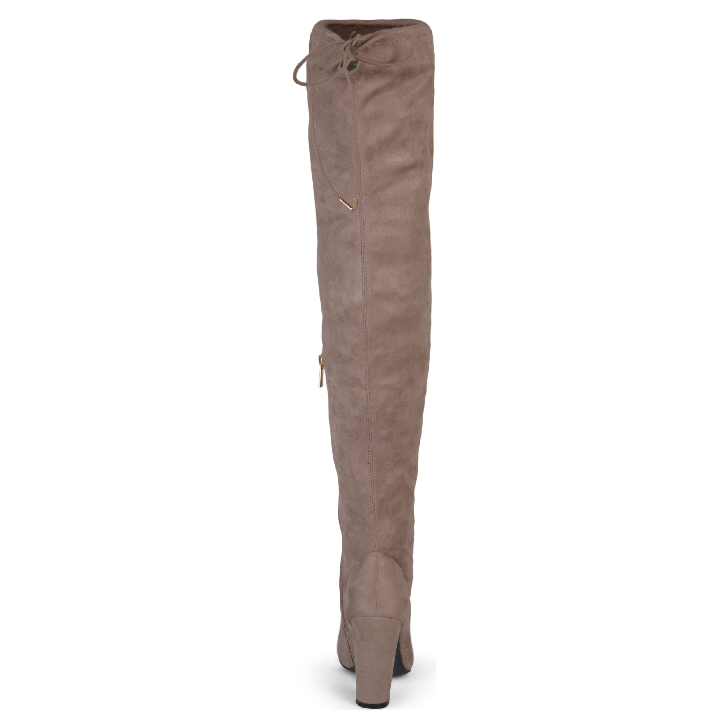 Journee Womens Maya Block Heel Over The Knee Boots