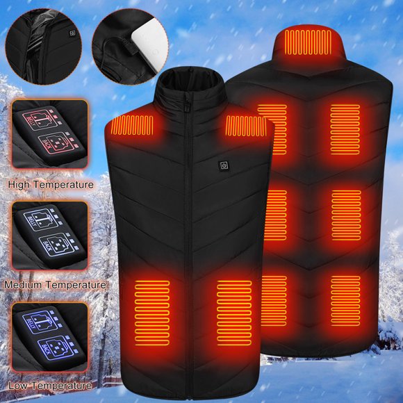 Black Friday TIMIFIS Heated Vest Heated Vest For Men And Women Dual Control 11 Heating Vest Heated Jacket Winter Heating Vest Christmas Gifts