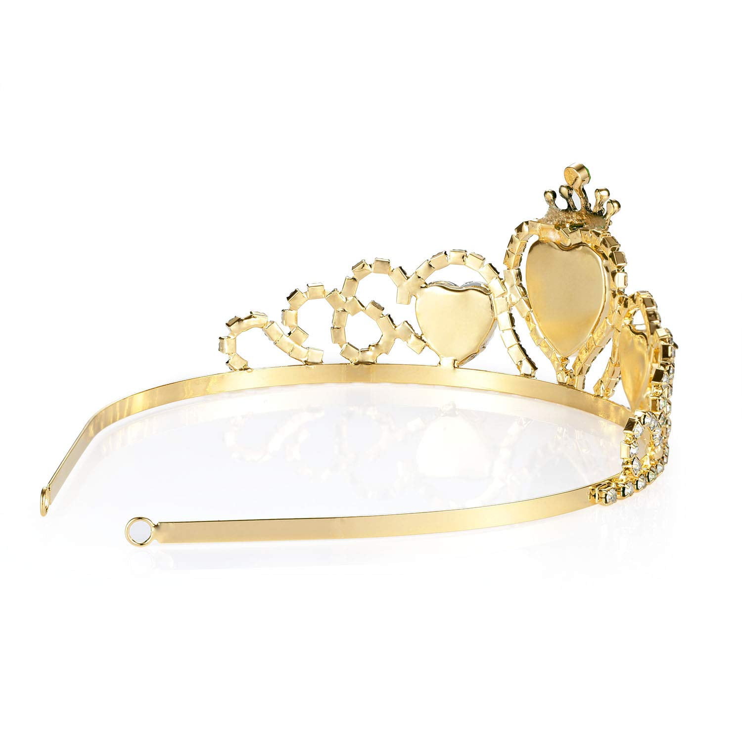 Couronne Cœur Rouge Avec Cristaux - Tiara Pour Déguisement Princesse, Halloween, Fête, Cosplay (taille Réglable) - 2