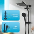 thumbnail image 3 of 8 inch High Pressure Rain Shower Head  Combo with Adjustable Extension Arm, 5 Mode Detachable Handheld Shower Head with 59 inch Stainless Steel Hose and Slide Bar, 3 of 8