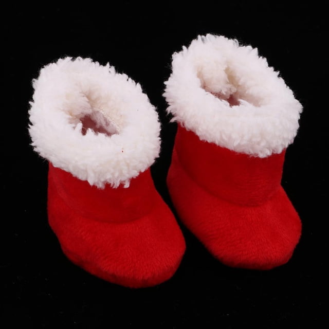 Botas de Nieve Rojas de Moda de para 9 11 Pulgadas baby Girl perfke Botas de felpa de muñeca