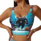 thumbnail image 1 of Balery Underwater Diving Cat Sujetadores deportivos con espalda cruzada para mujer, acolchados, sin costuras, de alto impacto, ideales para yoga, gimnasio, entrenamiento y fitness.-Large, 1 of 8