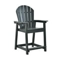 thumbnail image 4 of Decksplore Tall Adirondack Chairs, Outdoor Balcony Chair, Patio Bar Stool Chair with Widened Arms, High Back, Footrest, 400lbs, Garden, Black, 4 of 12