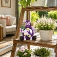 thumbnail image 7 of Kmonabie Resin Garden Gnome Ornament Set, 3 Miniature Fairy Gnome Statues with Insect Floral Details, Small Tabletop Planter Decor for Indoor Outdoor Fairy Garden Scene, Purple, 7 of 7