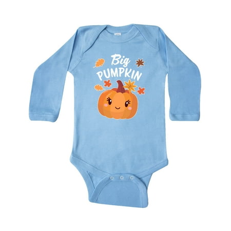 

Inktastic Big Pumpkin with Fall Leaves Gift Baby Boy or Baby Girl Long Sleeve Bodysuit