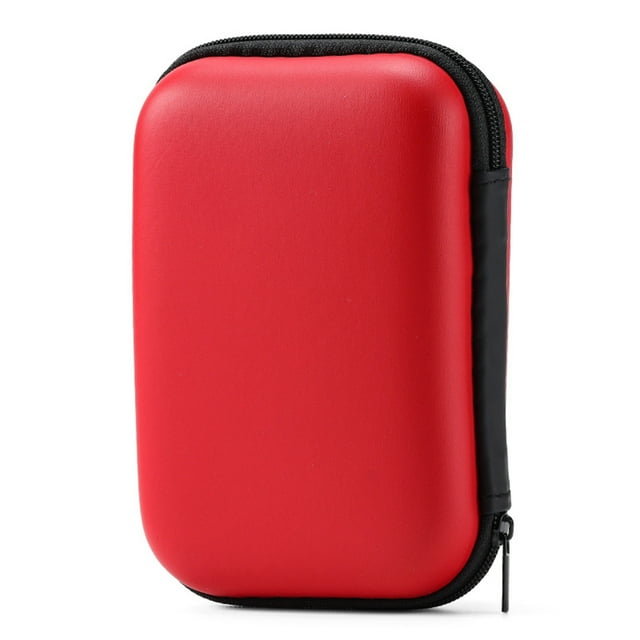 7 colors available 2.5 Inch HDD Box Bag Case Portable Hard Drive Bag Headset Bag Multi-Function Mobile Power Pack Portable Case red
