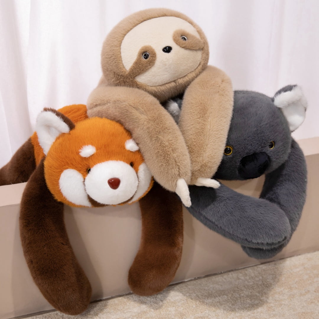 Long Arm Stuffed Animal Weighted Plush Pillow Soft Fluffy Raccoon Koala Sloth Decompression Pillow