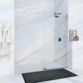 thumbnail image 3 of JimsMaison 72"W x 76"H Sliding Frameless Shower Door with Tempered Glass&Handles,Brushed Nickel, 3 of 17