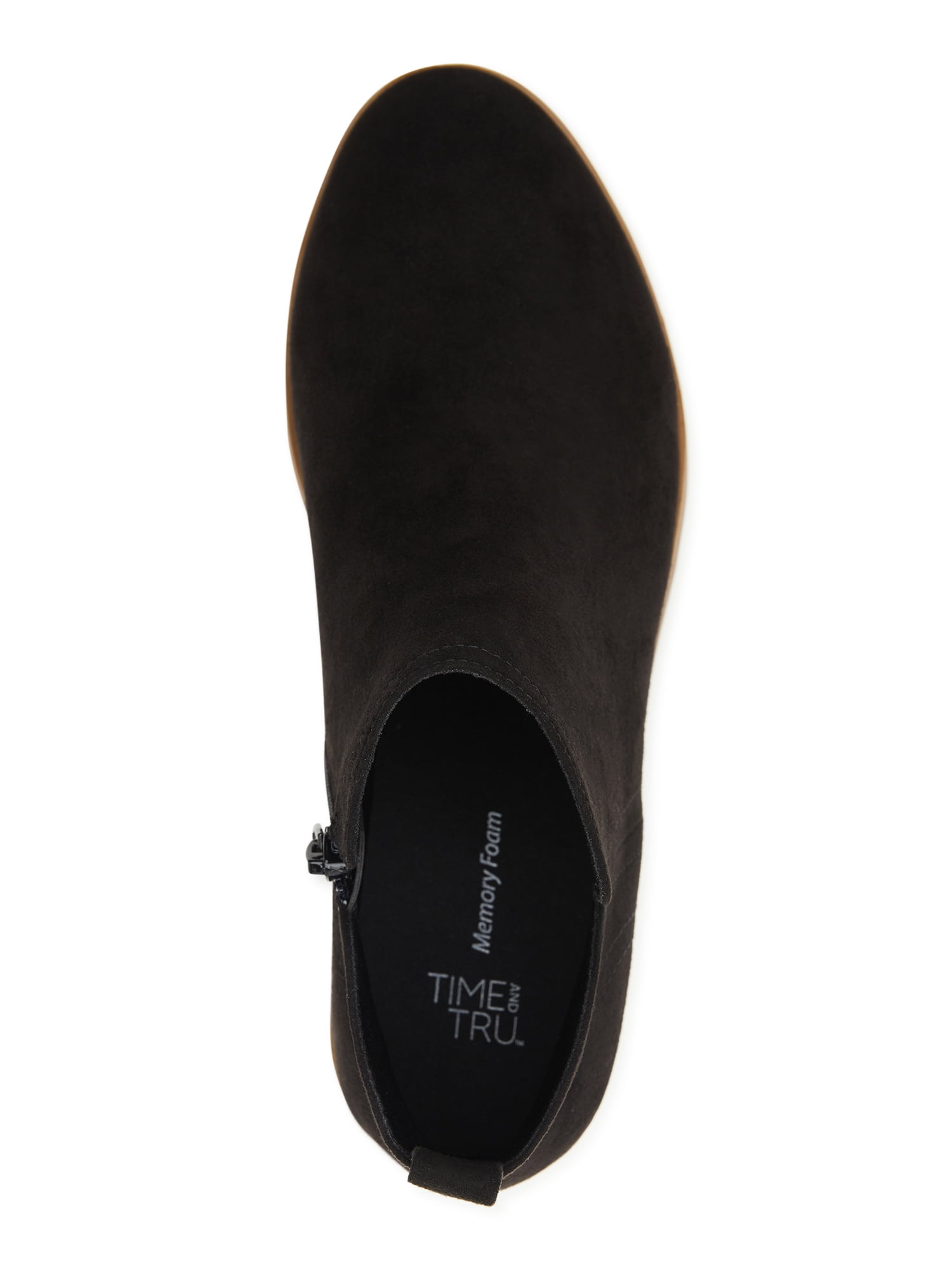 Time and Tru Women's Faux Suede Ankle Boots, Wide Width Available