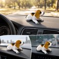 thumbnail image 3 of Car Shaking Dog Ornament, Car Accessories Simulation Shaking Dog with Nodding Head and Suction Cup Base, for Dashboard Vehicle Decoration and Fun Driving Companion, A, 3 of 5
