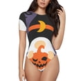 thumbnail image 1 of Fotbe Halloween Gnomes Body de Mujer con Cuello Redondo y Mangas Cortas, Sin Mangas Ajustado, Suave, Cómodo y Básico-X-Large, 1 of 7